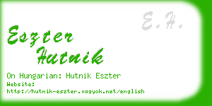 eszter hutnik business card